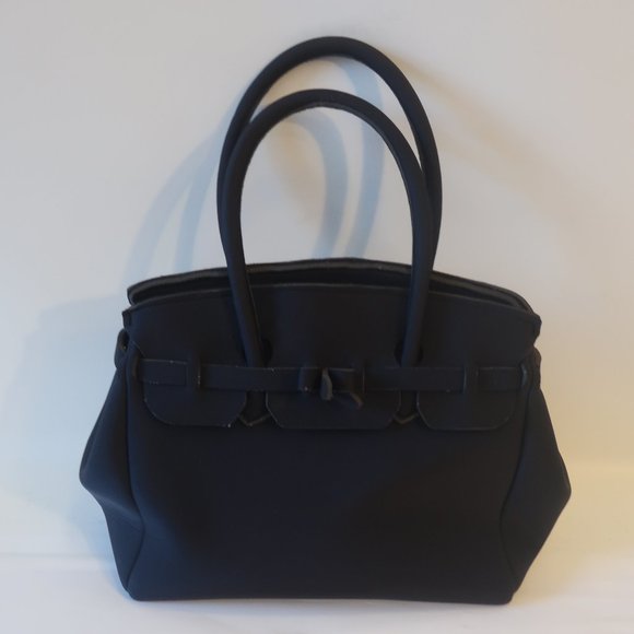 Womens Shag Boutique Black Neoprene Tote Bag * - Picture 1 of 9